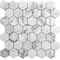 Apollo Tile Sample, Harbor White 11.8"X12" Textured Carrara Hexagon Mrbl Msic Tile APLBL9901CAEC06 Sample - alternate 1